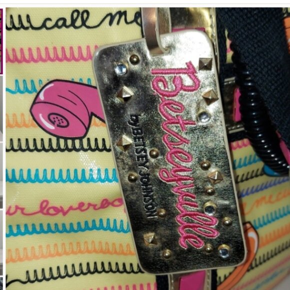 NWT Betsey Johnson BETSEYVILLE CALL ME PHONE TOTE - Picture 5 of 12